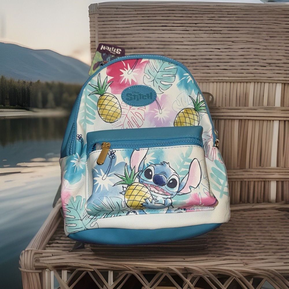 Disney Stitch Tropical Blue Mini Backpack Bioworld‎ New